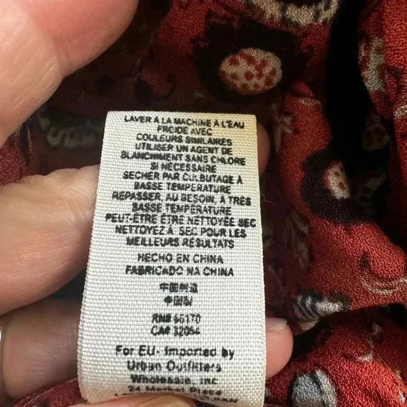 Free People Some Like It Hot Jumpsuit in Rust Combo Size 2 - Picture 14 of 16